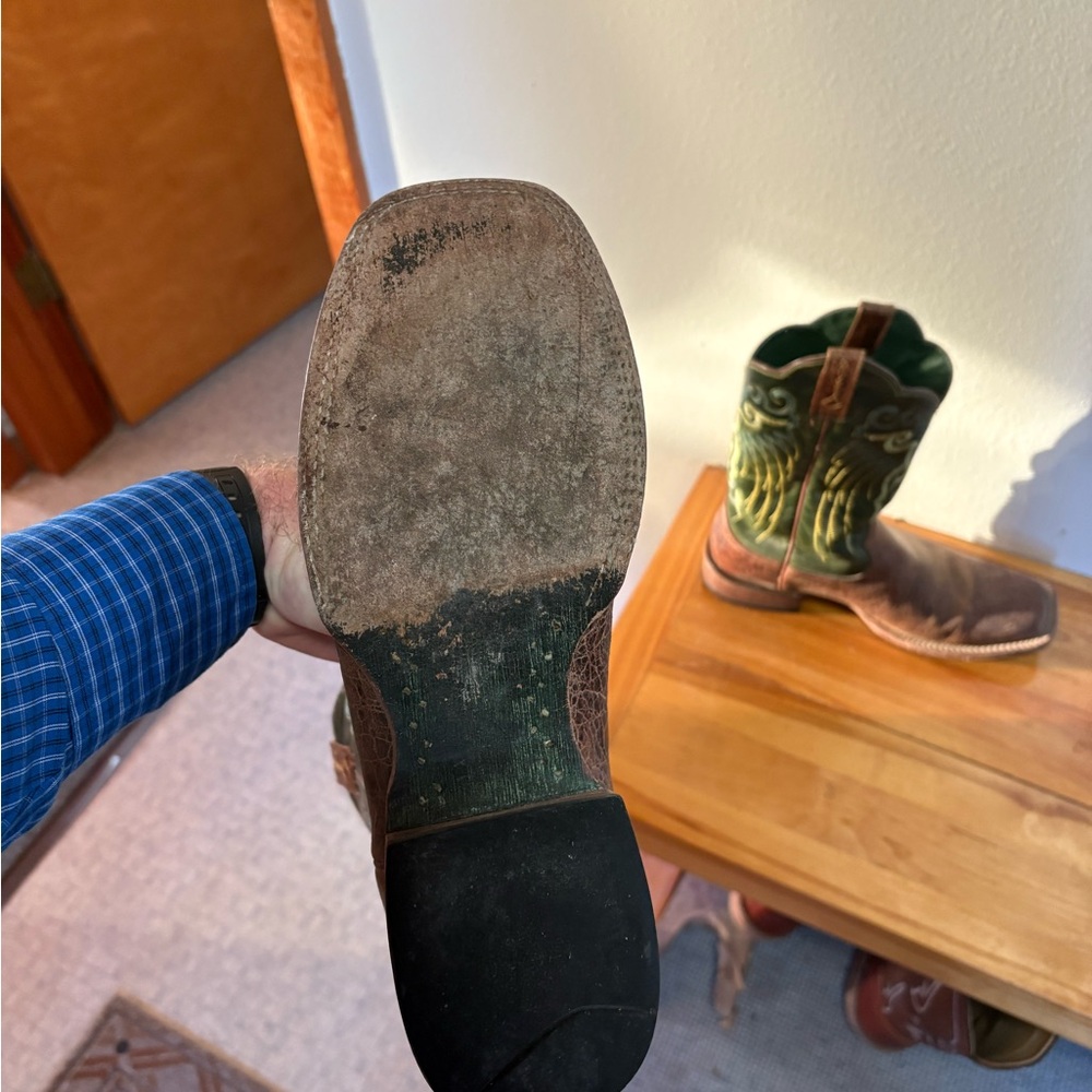 Ariat Brown and Green Men's Boots - Picture 3 of 3